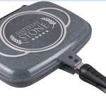 Tigaie DUBLA dreptunghiulara de 32 cm, tip GRILL, IMPERIAL STONE+ garnitura de rezerva