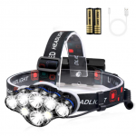 Lanterna de cap 8 LED-uri rezistenta la umezeala, incarcare USB
