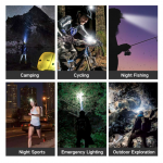 Lanterna de cap 8 LED-uri rezistenta la umezeala, incarcare USB