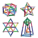 Joc creativ pentru copii, Magnastix 108 piese multicolore 2 Joc creativ pentru copii, Magnastix 108 piese multicolore