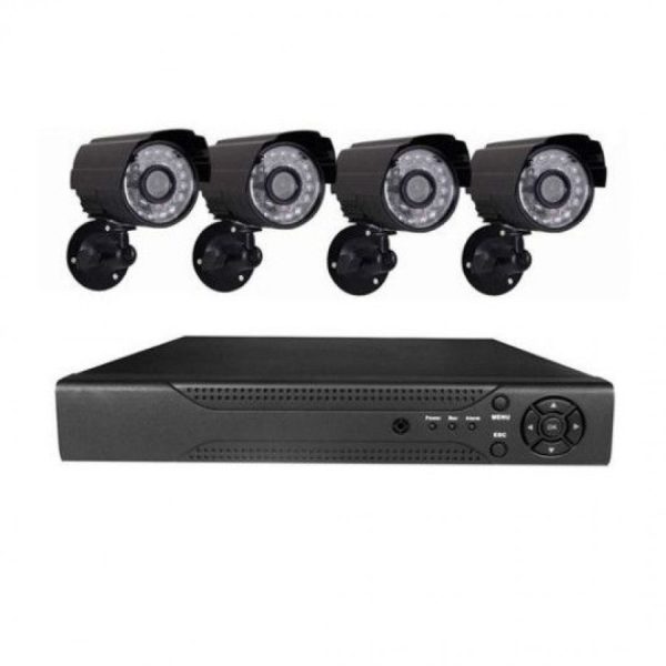 Sistem Semi Profi -DVR cu 4 camere de supraveghere pentru interior sau exterior