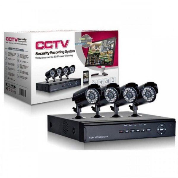 Sistem Semi Profi -DVR cu 4 camere de supraveghere pentru interior sau exterior