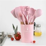 Set 12 ustensile de bucatarie, Antiaderente, Silicon, 3 Set 12 ustensile de bucatarie, Antiaderente, Silicon,