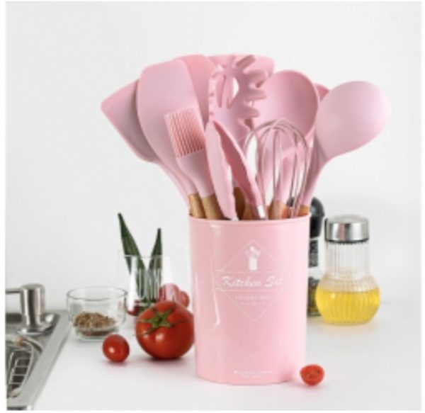 set-12-ustensile.jpg Set 12 ustensile de bucatarie, Antiaderente, Silicon,