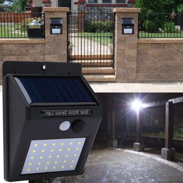 Set 3 x Lampa solara cu senzor de miscare si acumulator 48 LED