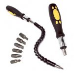 Set extensor flexibil biti sau burghie si surubelnita cu clichet