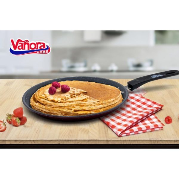 Tigaie clatite Vanora Home Nera, 24 x 1.7 cm, otel, visiniu