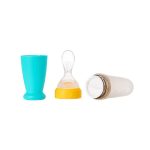 Lingurita cu rezervor U-Grow - Silicon, Turcoaz/Galben 2 Lingurita cu rezervor U-Grow