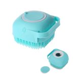 Burete de baie din silicon Mini Soft Brush, cu rezervor pentru gel de dus / sampon