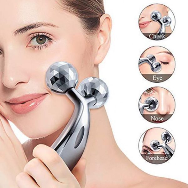 APARAT MASAJ FACIAL ANTIRID - LIFTING, STIMULARE MICROCIRCULATIE, TIP ROLA, 15 CM, DESIGN 3D