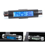 CEAS DIGITAL ILUMINAT CU TERMOMETRU PENTRU AUTOVEHICUL, PRINDERE IN GRILA