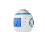 Ceas cu alarmă digitală LED cu proiector de stele, cronometru calendar muzical