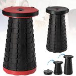 Scaun retractabil cu pliere telescopica, pentru camping