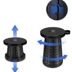 Scaun retractabil cu pliere telescopica, pentru camping