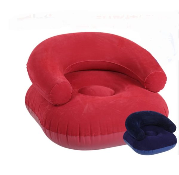 Scaun gonflabil portabil cu aer - pat pentru camping în aer liber, plajă