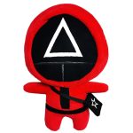 Set 2 Figurine de Plus Squid Game 13 cm si 23cm, personaj Jocul Calamarului, rosu & negru 2 Set 2 Figurine de Plus Squid Game 13 cm si 23cm, personaj Jocul Calamarului, rosu & negru