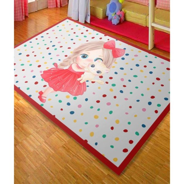 Covor Antiderapant Copii Model Papusa, 80x150 cm Covor Antiderapant Copii Model Papusa, 80x150 cm