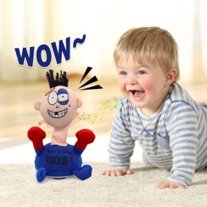 Jucarie interactiva antistres Punch Me cu ventuze, 25 cm