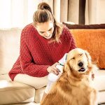 Perie cu feon 2 in 1 pentru caini si pisici , Uscator de par pentru animale 4 Perie cu feon 2 in 1 pentru caini si pisici , Uscator de par pentru animale