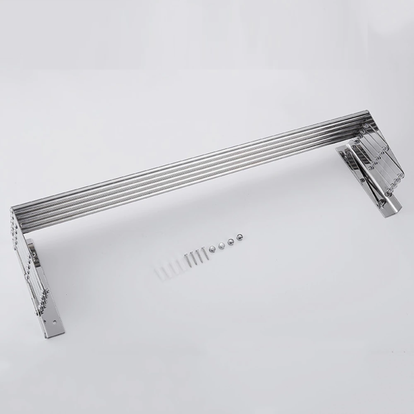 Uscator retractabil din aluminiu cu prindere in perete, 60x70 cm