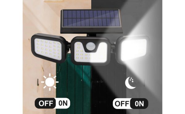 Lampa solara cu 74 LED-uri si senzor de miscare