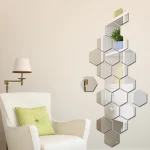 Set 10 oglinzi design hexagon oglinzi decorative