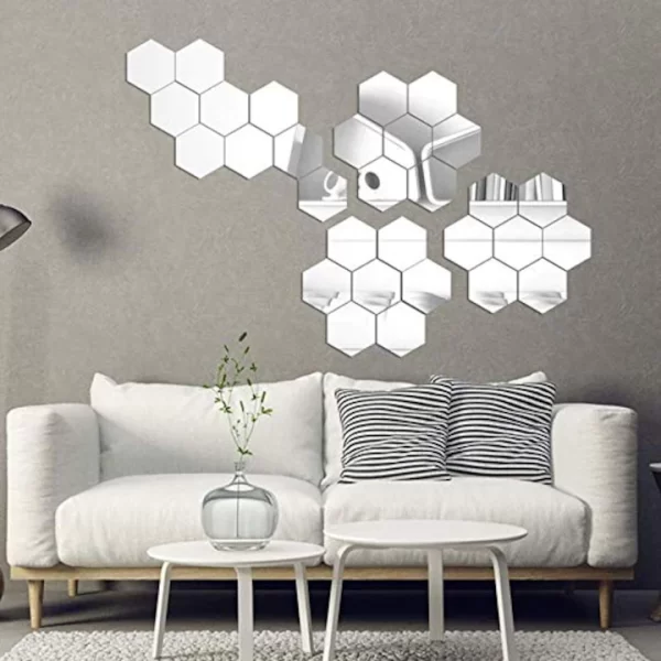 Set 10 oglinzi design hexagon oglinzi decorative