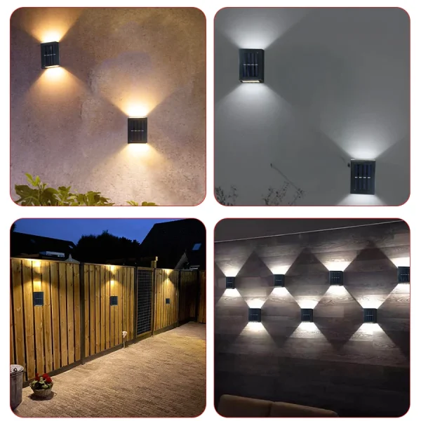 led13 Set 2 lampi solare de perete LED