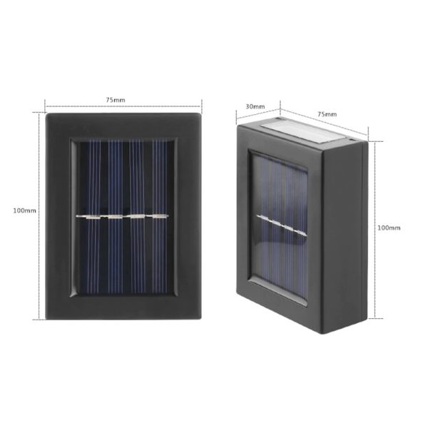 led6 Set 2 lampi solare de perete LED