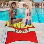 Prosop rotund de plajă Cartofii Prajiti 3 Prosop rotund de plajă Cartofii Prajiti