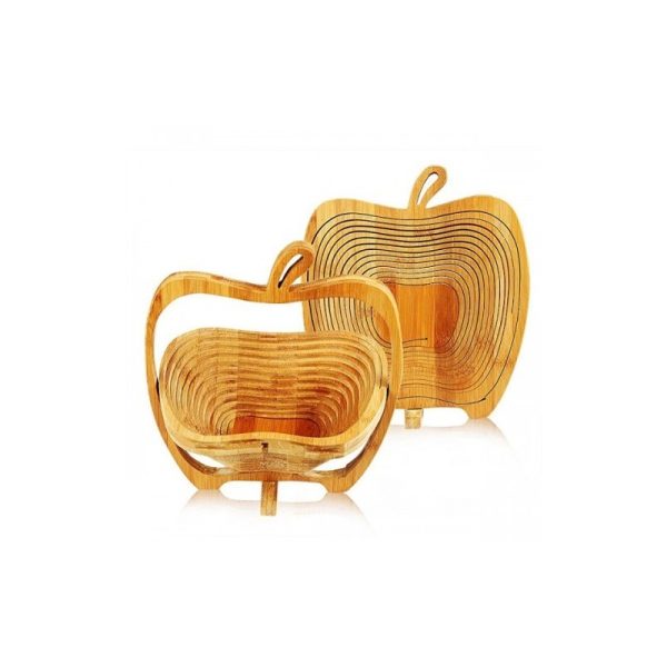 Cos de fructe pliabil in forma de mar din bambus