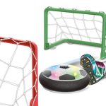 Set de fotbal cu minge rotativa Air Hover si porti