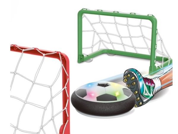 Set de fotbal cu minge rotativa Air Hover si porti