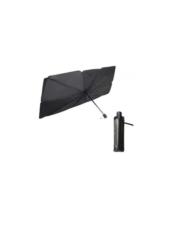 Parasolar pliabil tip umbrela 1+1pentru masina