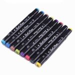 Set 36 markere multicolore cu 2 capete pentru scriere, geanta depozitare inclusa