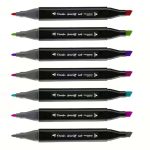 Set 36 markere multicolore cu 2 capete pentru scriere, geanta depozitare inclusa