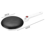 Tigaie de clatite, electrica, 650 W, 20 cm, strat antiaderent, indicator luminos, alb Reflection Vision