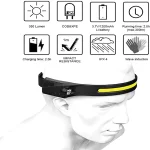 Lanterna de cap cu acumulator intern si senzor de miscare 2 Lanterna de cap cu acumulator intern si senzor de miscare