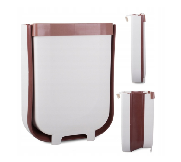 Cos de gunoi pliabil, pentru dulap, din plastic/silicon