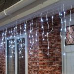 Instalatie 300 LED-ri de exterior tip franjuri 12m, alba 2 Instalatie 300 LED-ri de exterior tip franjuri 12m, alba