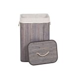 Cos de rufe din bambus, gri, 72 L
