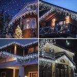 Instalatie pentru exterior LED tip franjuri 12m, multicolor