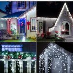 Instalatie pentru exterior LED tip franjuri 12m, multicolor