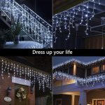 Instalatie pentru exterior LED tip franjuri 12m, multicolor