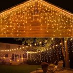 Instalatie pentru exterior LED tip franjuri 12m, culoare alba 4 Instalatie pentru exterior LED tip franjuri 12m, culoare alba