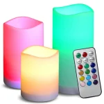 Set 3 lumanari cu LED si telecomanda