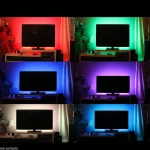 Banda Smart LED RGB 2 metri, lumina ambientala, TV, USB, Wi-Fi