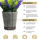 Umidificator aromaterapie in forma de ghiveci cu flori, 7 culori programabil, oprire automata 2 Umidificator aromaterapie in forma de ghiveci cu flori, 7 culori programabil, oprire automata