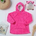 Hanoracul cu blana roz pentru copii 1 Hanoracul cu blana roz pentru copii