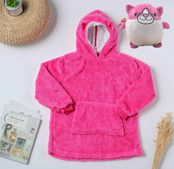 roz Hanoracul cu blana roz pentru copii